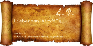Lieberman Virág névjegykártya